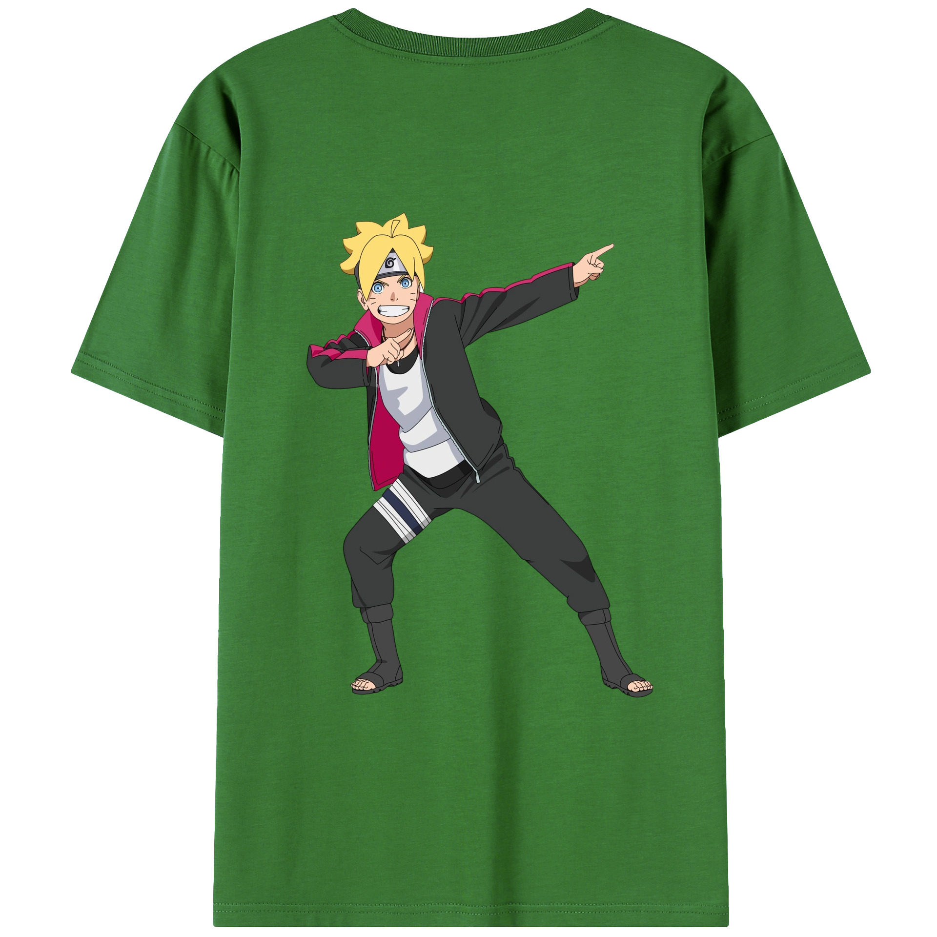 （画像用） NARUTO -ナルト- うずまき ボルト Uzumaki Boruto レディース半袖Tシャツ(バックプリント)